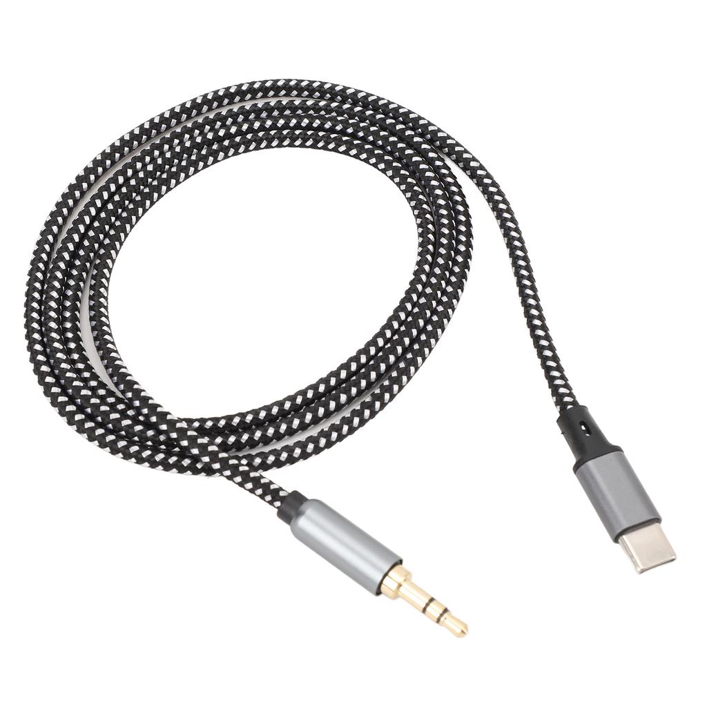 1m TYPE C To 3.5mm Sound Aux Jack Cable USB C To 3.5mm Cord for Jogging Driving Travels
