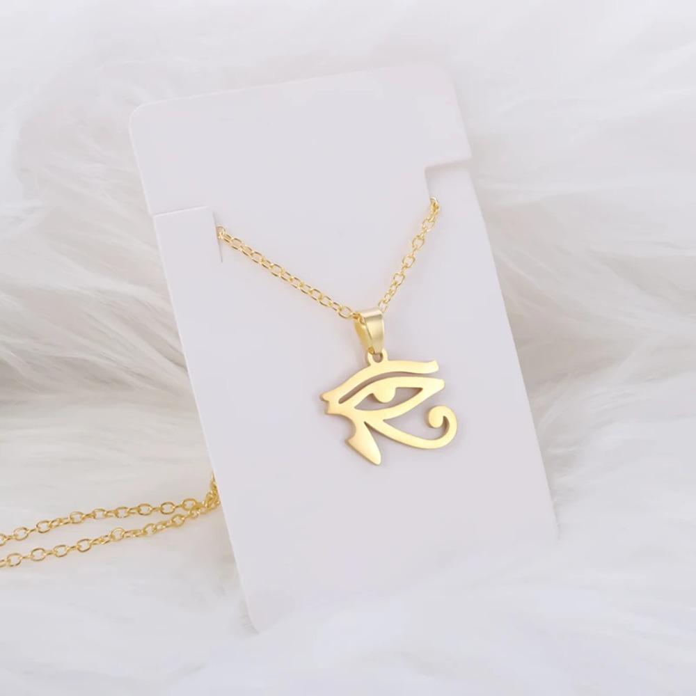 Sacred Wedjat Eye Necklace Patron Saint Women Pendant Necklace The Eye of Horus Necklace  Party