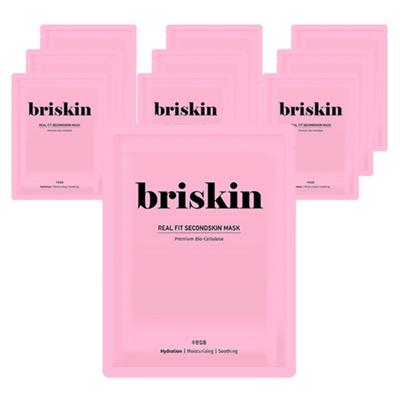 Briskin Real Fit Second Skin Увлажняющая интенсивная тканевая маска, 1 упаковка, 10 шт.