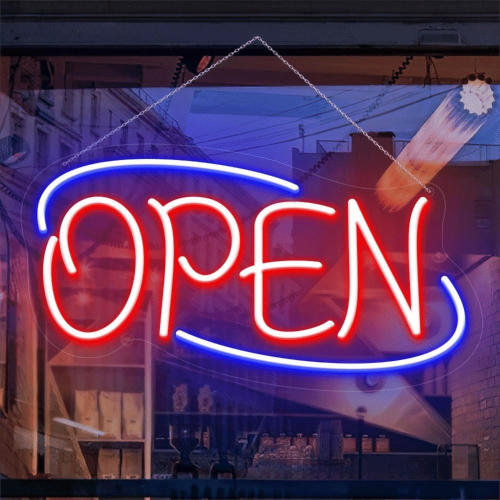 Soft Silicone Light Strip Open Neon Sign Adjustable Brightness Business Store Sign Salon Decor