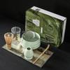 Yoseka Tea Ceremony Includes Tea Chasen Tea and Matcha for Beginners 7-Piece Set, 100-Standing Whisk, Chasen, Holder, Chashaku, Strainer, Bowl,