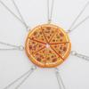 7Pcs Charm Jewelry Orange Best Friends Pizza Slice Pendant Friendship Family Chain Necklace