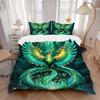 3pcs Enchanted Forest Phoenix Pattern Bedding Three-Piece Set (1 Cover + 2 Pillowcases, No Fillings), Suitable for Bedrooms and Guest Rooms