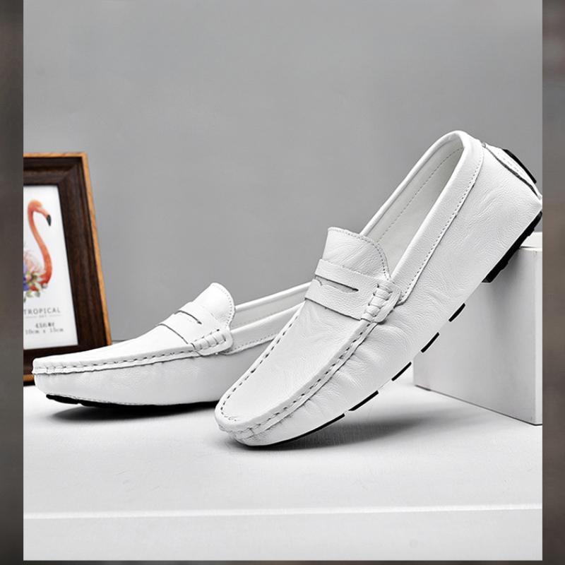 Мужская повседневная обувь из натуральной кожи, мягкие мокасины, мужские туфли на плоской подошве, модные брендовые мужские лоферы, дышащая обувь для вождения