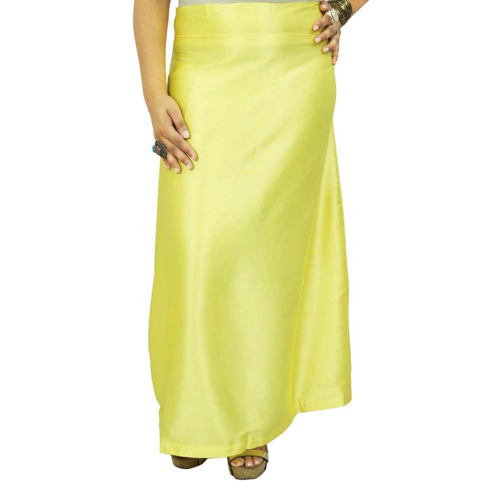 Индийская атласная шелковая юбка из Болливуда, твердая подкладка для женщин сари