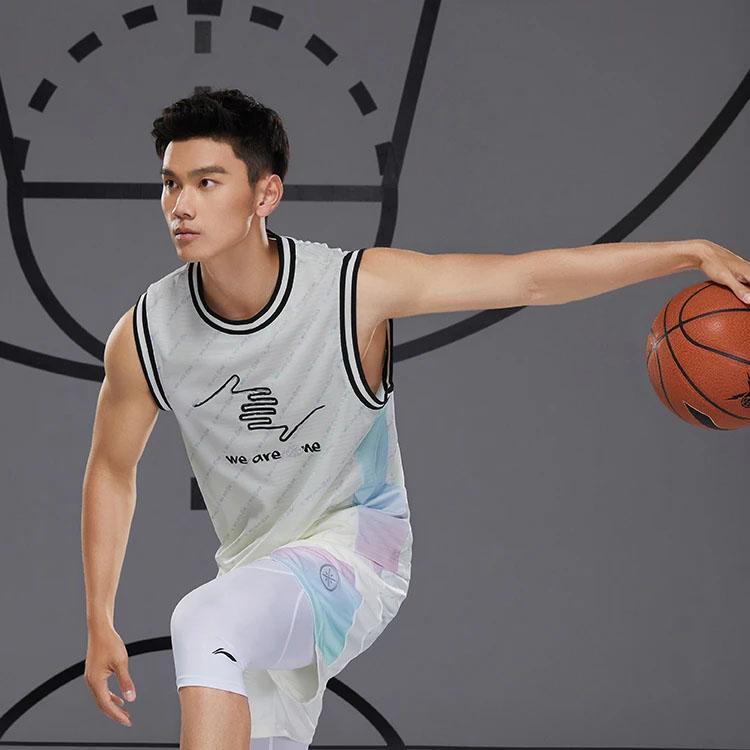 Li-Ning Светоотражающий спортивный баскетбольный жилет для соревнований, мужские топы Off-White AAYS007-5