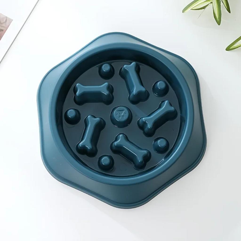 New Large Capacity Slow Feeder Pet Bowl for Dog and Cat - Anti Slip, Non-choking Design for Anxiety Relief - Slow Food Feeding P