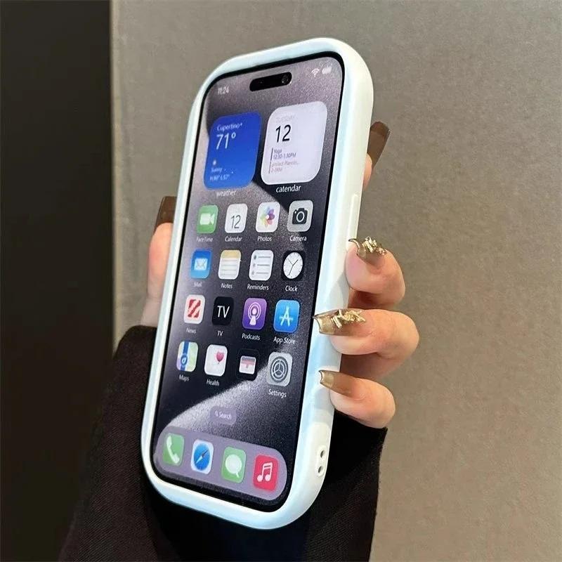 Роскошный Милый Мягкий Силиконовый Чехол Конфетного Цвета Для iPhone 17 11 12 13 14 15 16 Pro Max Plus Ударопрочный Бампер Задние Чехлы Обложка