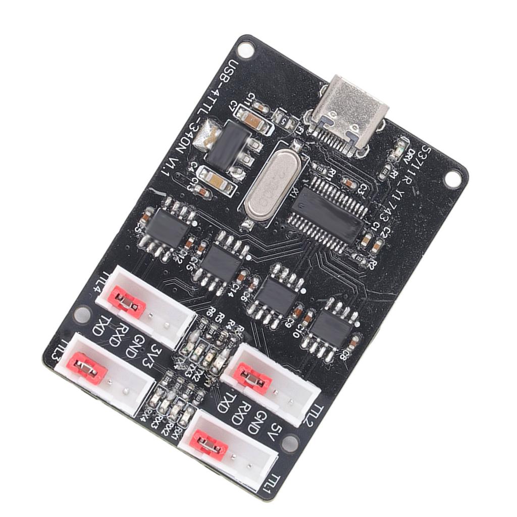 4 Way USB to TTL Serial Port Module TYPE C USB to TTL Serial Adapter Board with LED Indicator