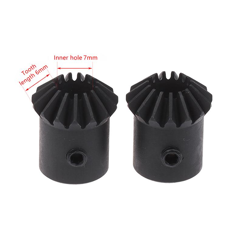 2Pcs 45# Steel 1M 15T Spiral Bevel Gear M1 Modulus 1:1 90 Degrees Differential Gear Bevel Gear Accessories