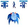 Blue Sonic Onesie With Gloves And Headgear For Kids Costume