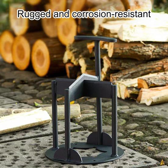 Металлический дровокол, прочный, из высокоуглеродистой стали, ручной дровокол, клин для растопки, для кемпинга, приготовления пищи, портативный инструмент для колки дров