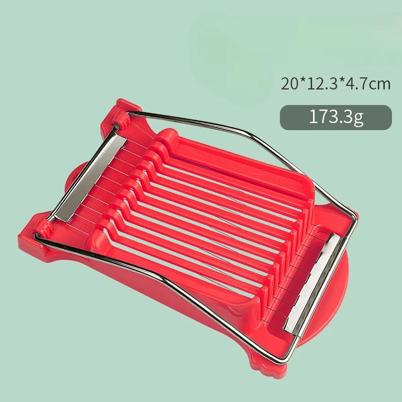 Яйцерезка из нержавеющей стали, многофункциональная ломтерезка для мяса, однородная нарезка, простота в использовании, легкая очистка, кухонный инструмент