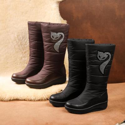 Q/Женские зимние ботинки на толстой подошве, зимние длинные плюшевые, удобные и теплые короткие ботинки, женская обувь большого размера.