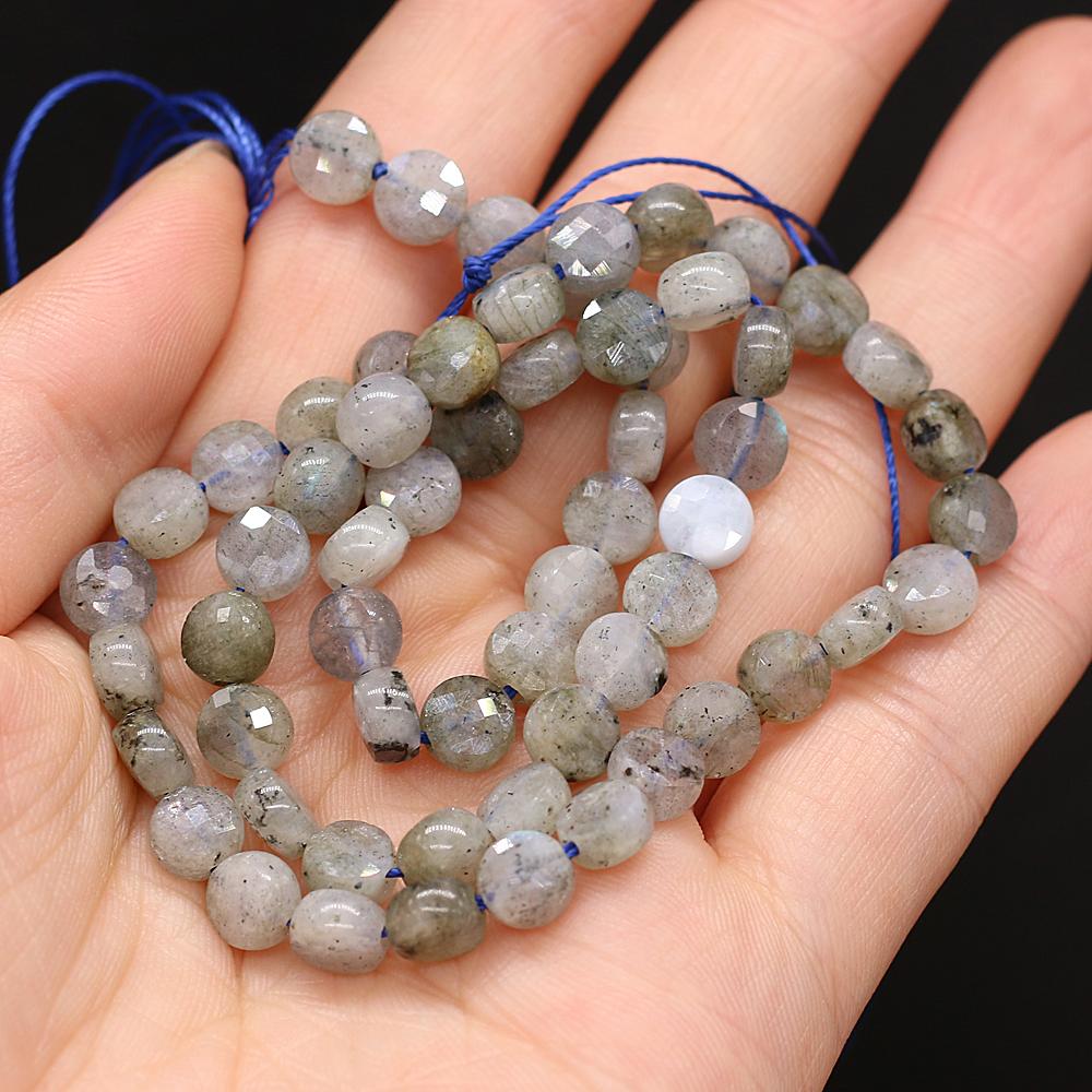 Бусины из натурального камня Flash Labradorite 4/6 мм граненые плоские бусины для изготовления ювелирных изделий своими руками ожерелье браслет аксессуары
