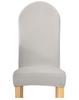 Cover Chair Rounded Backrest Light Gray Velvet