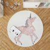 Декоративным сплетенный хлопком низкопробный сплетенный машиной картины единорога, тонкий ковер комнаты пятна устойчивый Вашабле современный