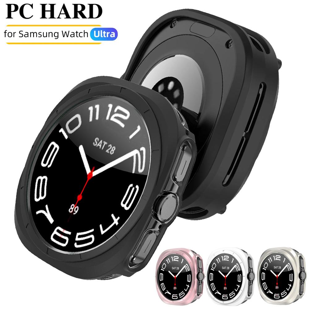PC Matte Watch Case For Samsung Galaxy Watch 7 Ultra Case Hollow Hard Protective Cover For Galaxy Watch 7 Ultra 47mm Accessories