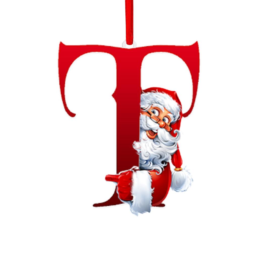 Рождественская елка из 26 букв, подвесное персонализированное украшение в виде рождественской буквы