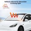 Для Tesla Model 3/Y 2025 Автомобильный солнцезащитный козырек на передний экран Автомобильный солнцезащитный козырек на лобовое стекло Теплоизоляция Летний солнцезащитный козырек Защитная шторка на окно