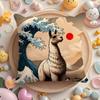 Animals The Great Wave Katsushika Hokusai Cushion Cover Plush Fabric Soft DoubleSided Printed Sofa Warm Home Gift Pillow Cover
