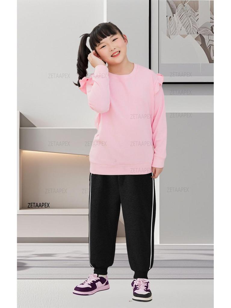 Plus Size Loose Fit Girl's Summer Jogger Pants