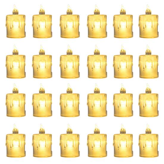 1/3/6/24 шт./компл. небольшой чайный восковой светильник, красивый без тепла для вечеринки