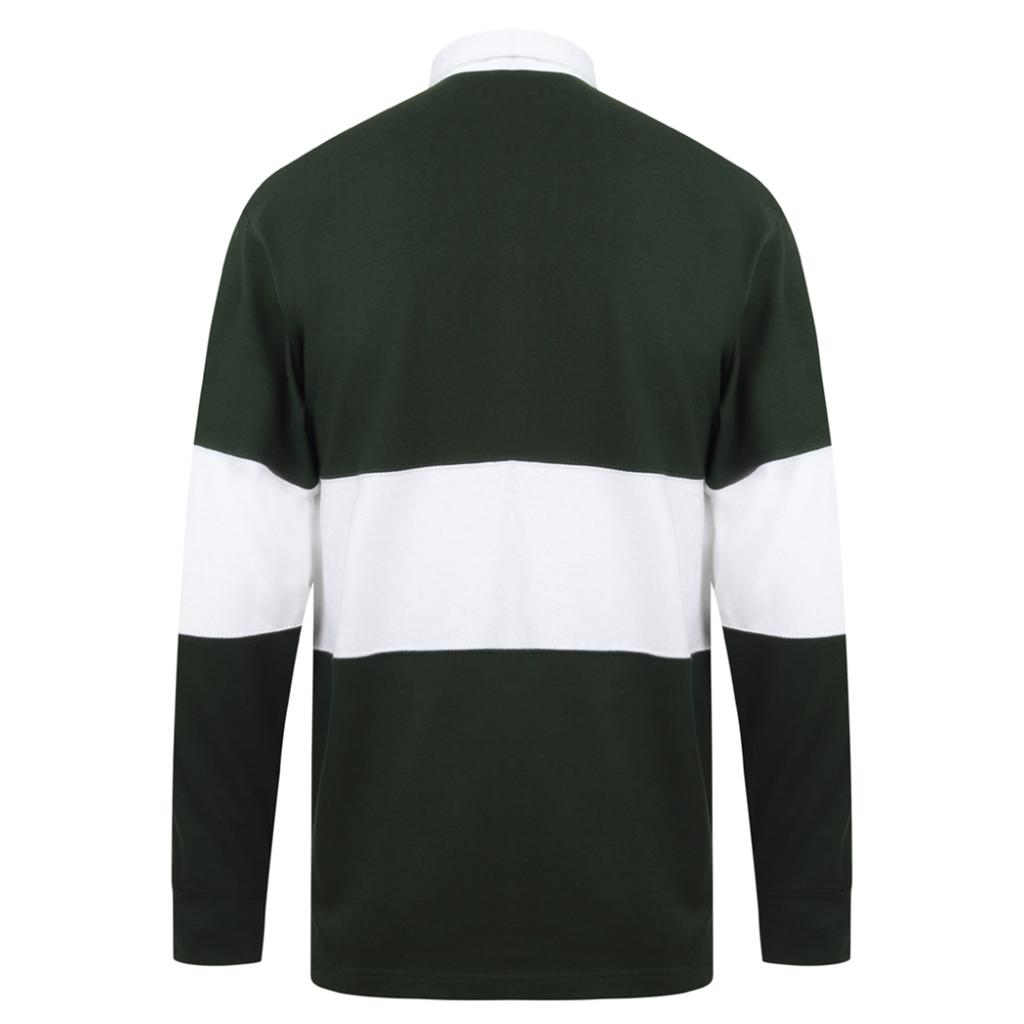 Front Row Adults Unisex Paneled Tag Free Rugby Shirt