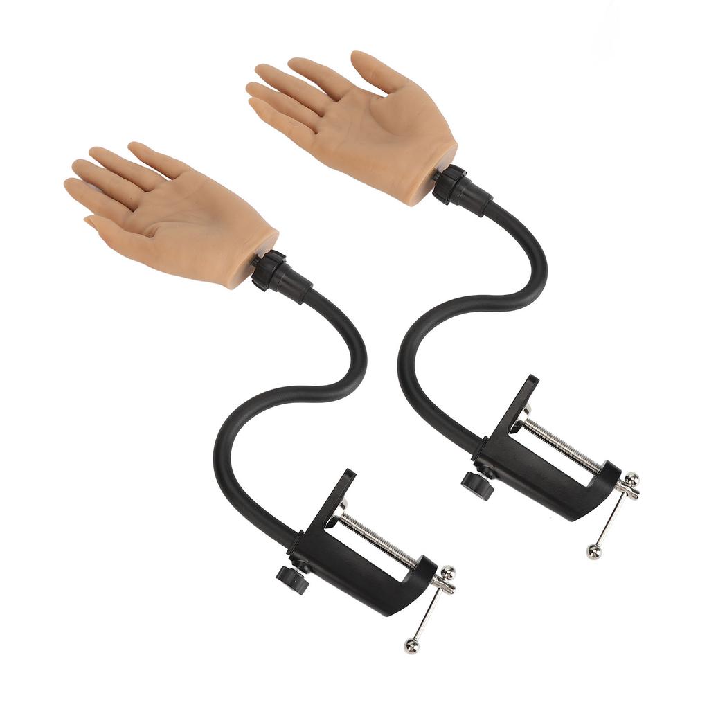 1 Pair Silicone Practice Hand Professional Artificial Bendable Nails Art Acupuncture Practice Tool