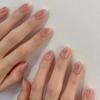 Simple Solid Color Smudged Fake Nails Wearing Nail Removable Nail Art Piece Nail Patch Almond Nail Type