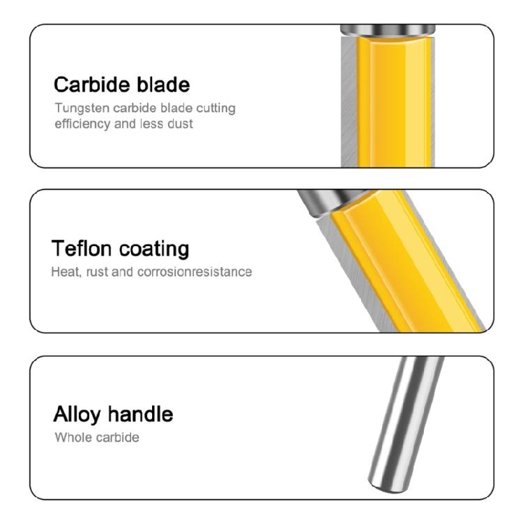 Фреза для обрезки двойных кромок с двойным подшипниковым направляющим, корпус из углеродистой стали, устойчивое к ржавчине покрытие для энтузиастов DIY