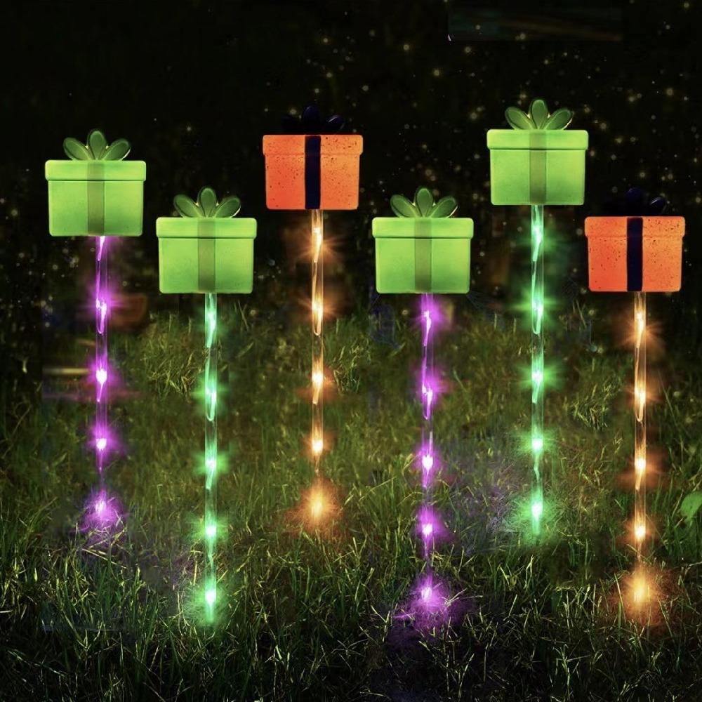 Creative Santa Claus Solar Lights Solar-Powered Holiday Decoration Lights Xmas Party Decorations