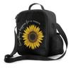 Sunflower With Quote Insulated Lunch Box Cooler Bag with Adjustable Shoulder Strap Tote Bag for School Work Picnic Travel