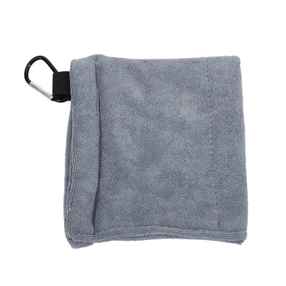 Square Golf Ball Cleaning Towel with Carabiner Hook Sports Towel Portable Golf Club Cleaner