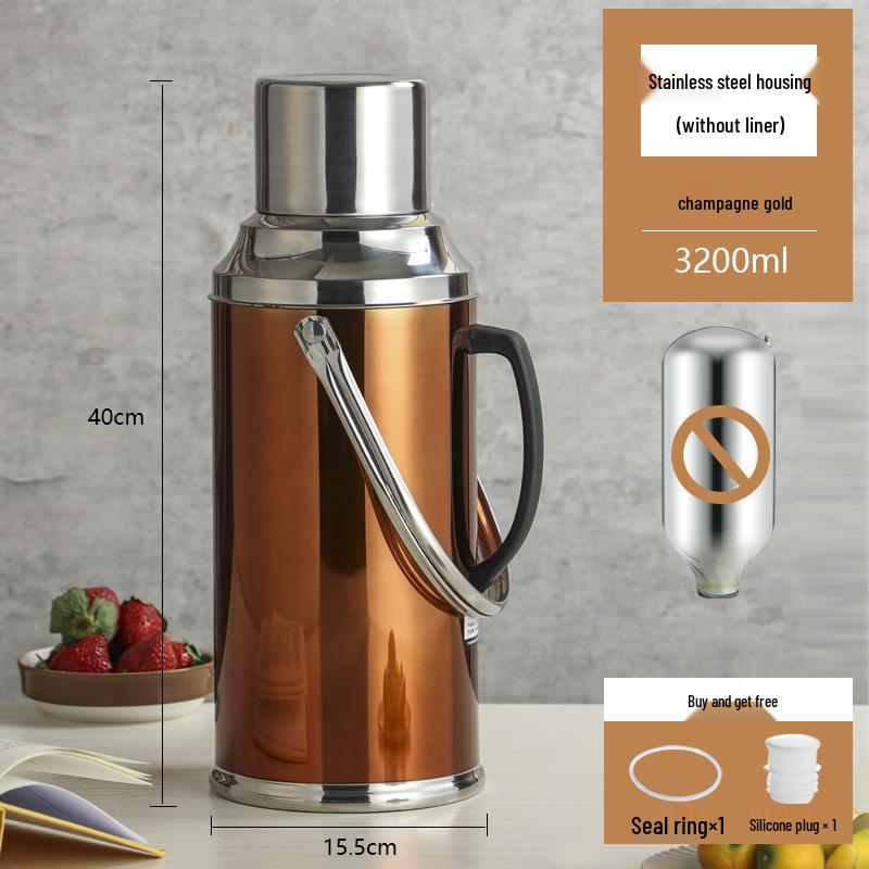Stainless Steel Electric Kettle and Thermos Flask - Large Capacity, Insulated Water Bottle for Dorm or Home.