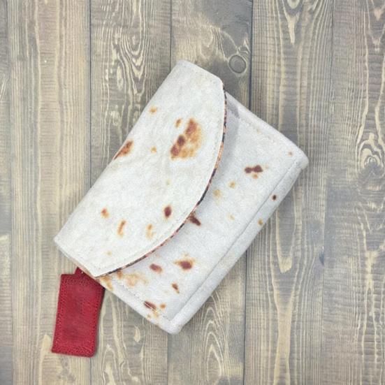 Забавный кошелек-буррито из искусственной кожи, кошелек для монет, держатель для проездных карт, кошелек необычной формы в виде еды, портативный органайзер для карт, подарок для любителей тортильи