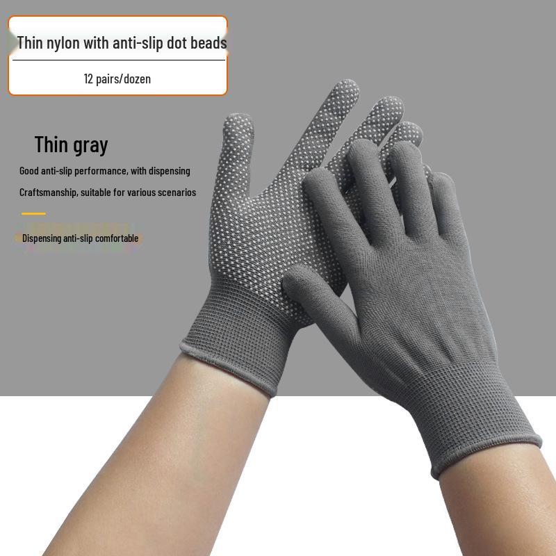 Durable Non-Slip Cotton Work Gloves for Men and Women
