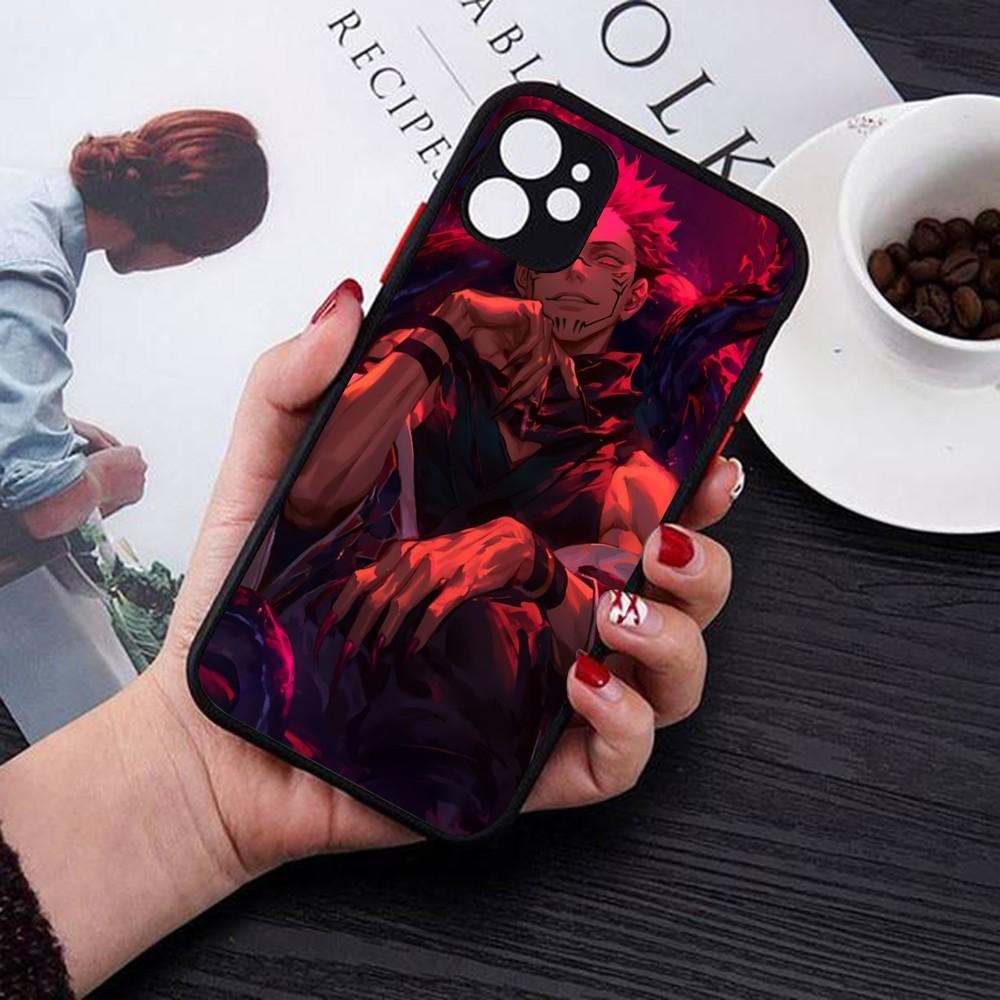 Чехол для телефона Jujutsu Kaisen Рёмен Сукуна Для IPhone 14 11 12 13 Mini Pro Max 8 7 Plus X XR XS MAX Полупрозрачный Матовый Чехол