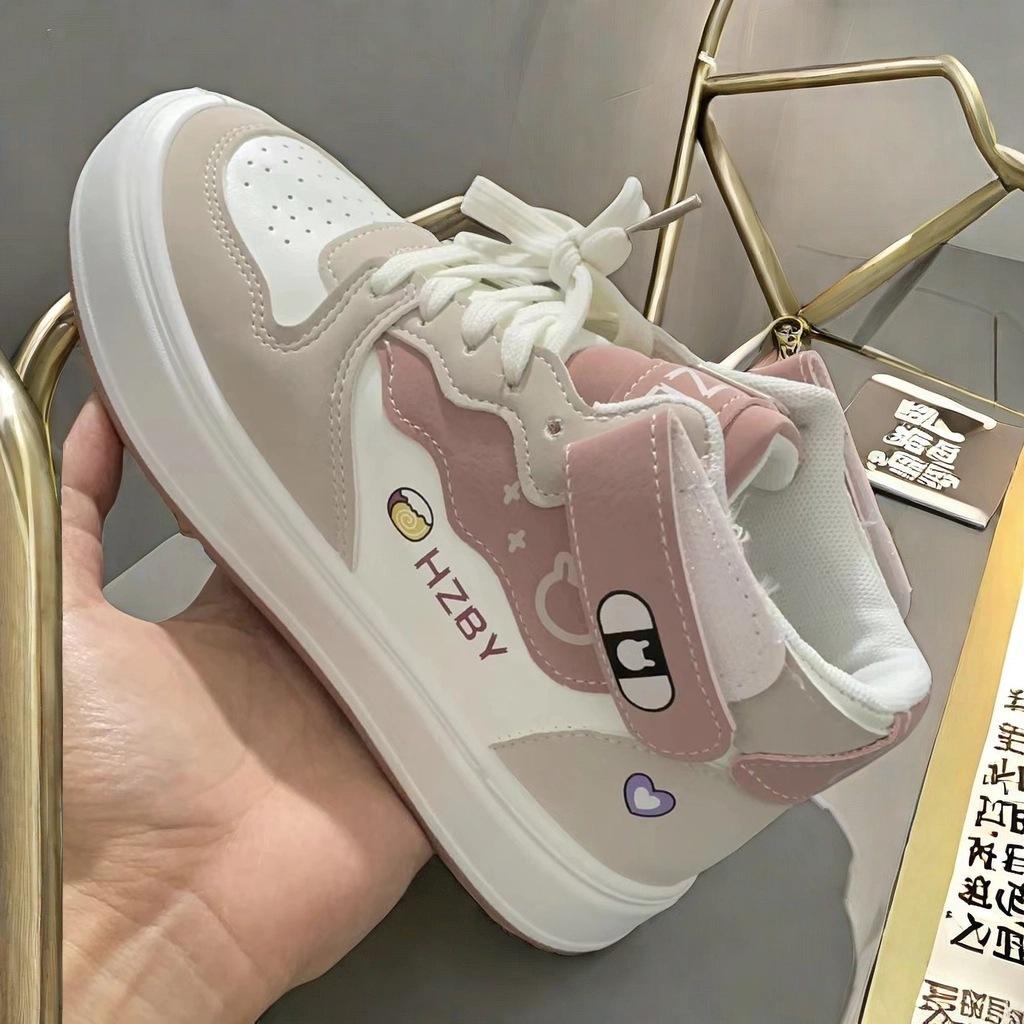 Черно-белые высокие туфли, белые туфли, женская обувь, симпатичные студенческие спортивные и любительские туфли для сноубординга, универсальный женский стиль