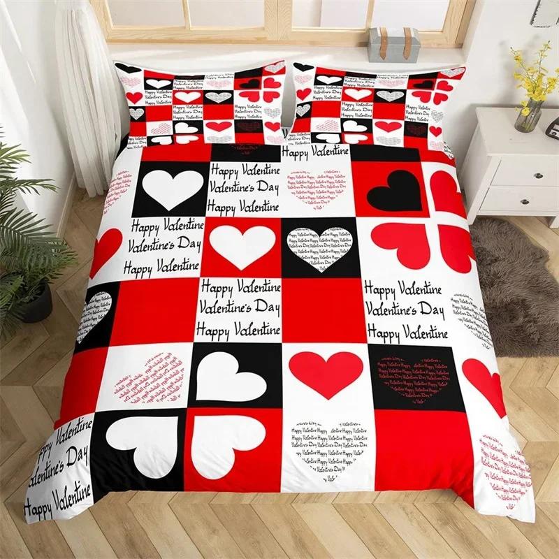 Mr Mrs Romantic Wedding Theme Comfortable Duvet Quilt Cover Pillowcase Bedding Set Children Bedroom Decoration Home Textile