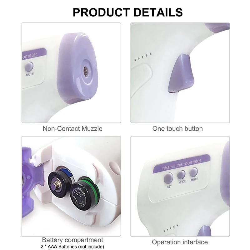 Цифровой термометр Бытовое измерение температуры Медицинский бесконтактный инфракрасный лазерный пистолет-тестер температуры -50- 500