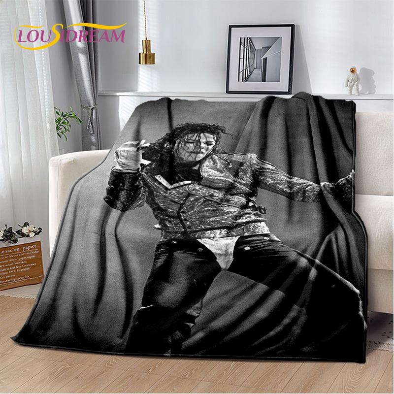MJ Michael Jackson King of Pop 3D Soft Plush Blanket,Flannel Blanket Throw Blanket for Living Room Bedroom Bed Sofa Picnic Kids