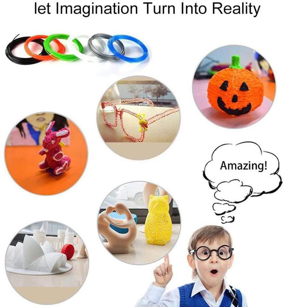 Запасные стержни для 3D-ручки PLA 1,75 мм, карандаш для печати без запаха, цвета, пластиковая проволока накаливания для интеллектуального 3D-принтера для рисования