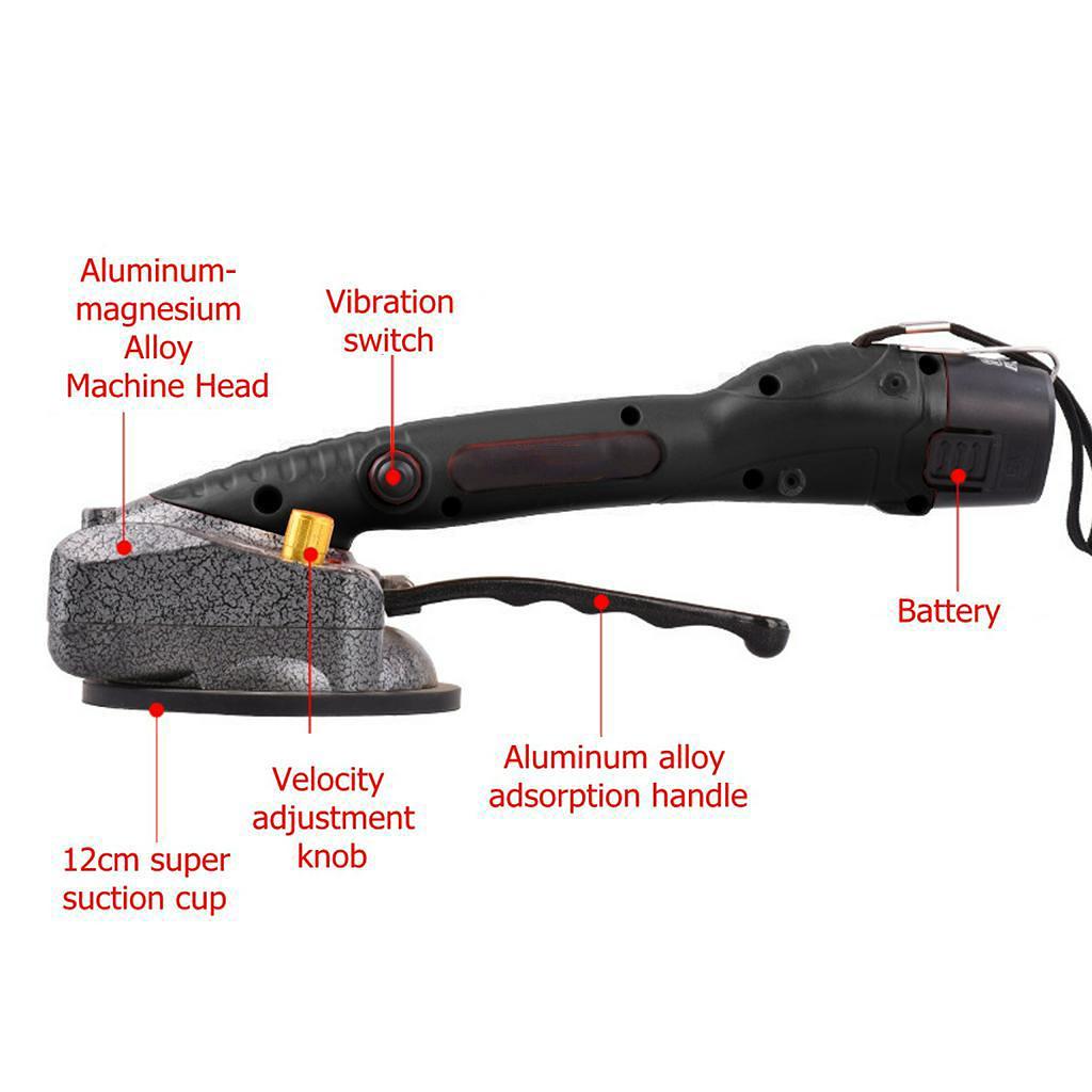 1000 Вт, 80x80 см, плиточная машина, регулируемая присоска, 40 кг, инструмент для укладки пола, всасывающая плитка, напольная стена + 1 аккумулятор + сумка