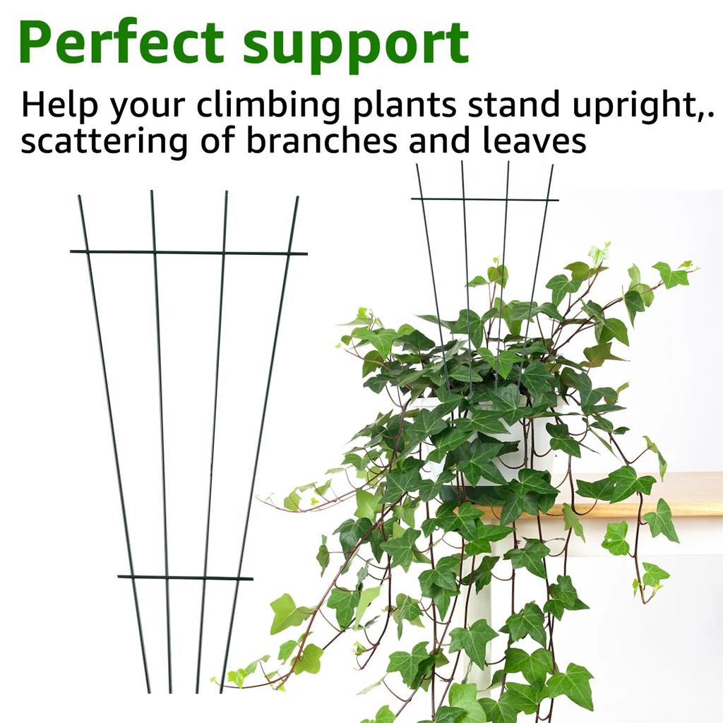 2 шт. решетки для растений, железная решетка для вьющихся растений, стойка для поддержки выращивания виноградной лозы 15,7×7,1 дюйма, опора для цветов