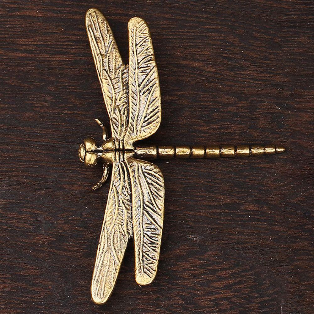 Elegant Brass Dragonfly Figurines Copper Dragonfly Ornament Garden Decoration