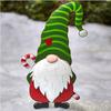 Рождественский металлический гном, приветственный рисунок, безликий гном, металлический колышек для двора, зимний шведский томте, эльф, украшение для колышка, верхушка для рождественской елки