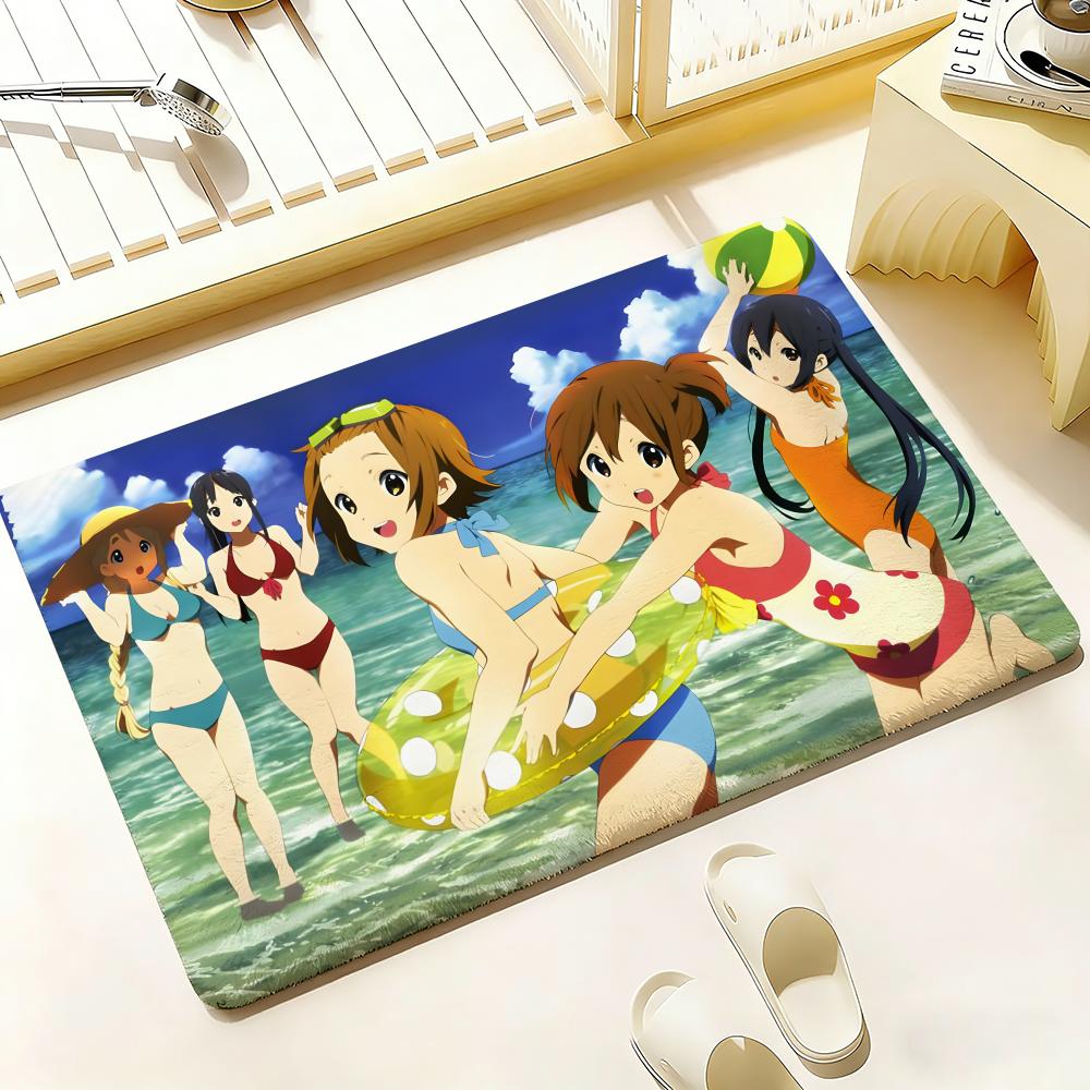 Аниме K-K-On Коврик для пола Спальня Гостиная Фланелевый Коврик для двери Нескользящий Домашний декор