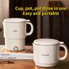Портативный складной чайник 3-в-1, многоцелевой дорожный электрический водонагреватель, чашка, мини-бойлер из нержавеющей стали