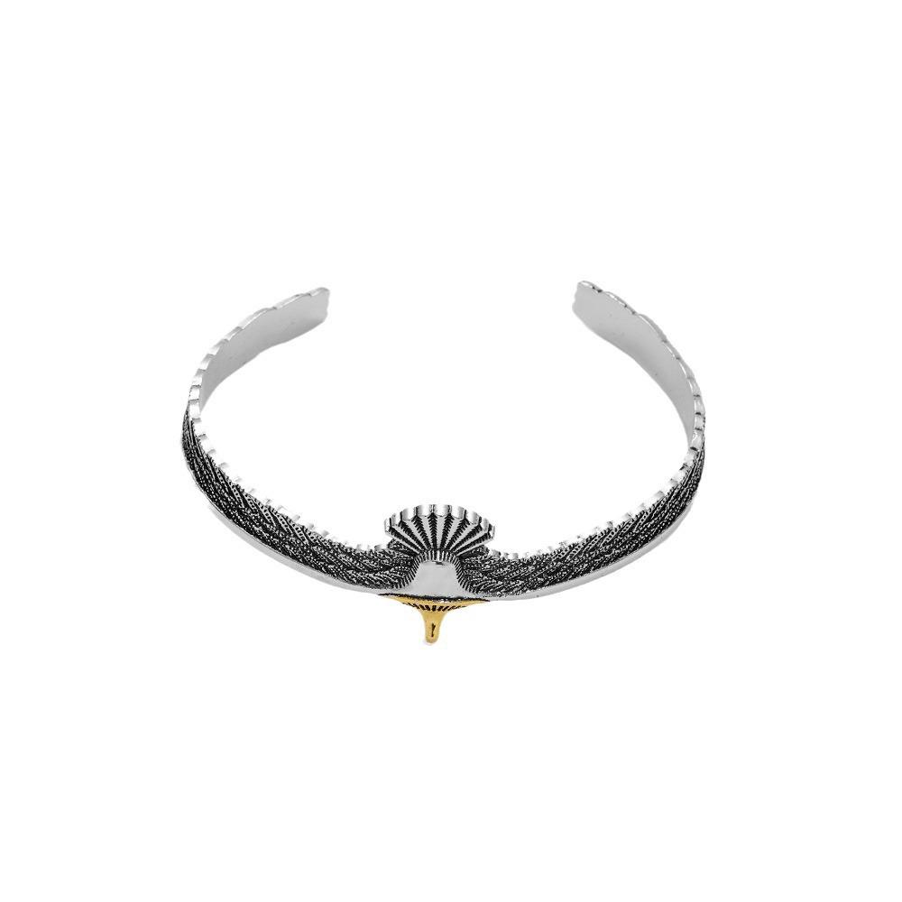 Vintage Distressed Eagle Wings Cuff Bracelet for Men and Women